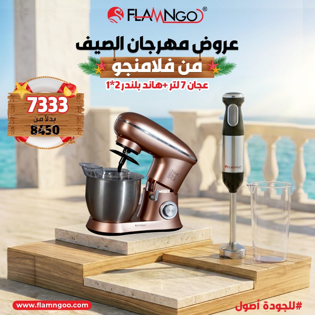 عرض الصيف من فلامنجو عجان 7 لتر + هاند بلندر 2*1